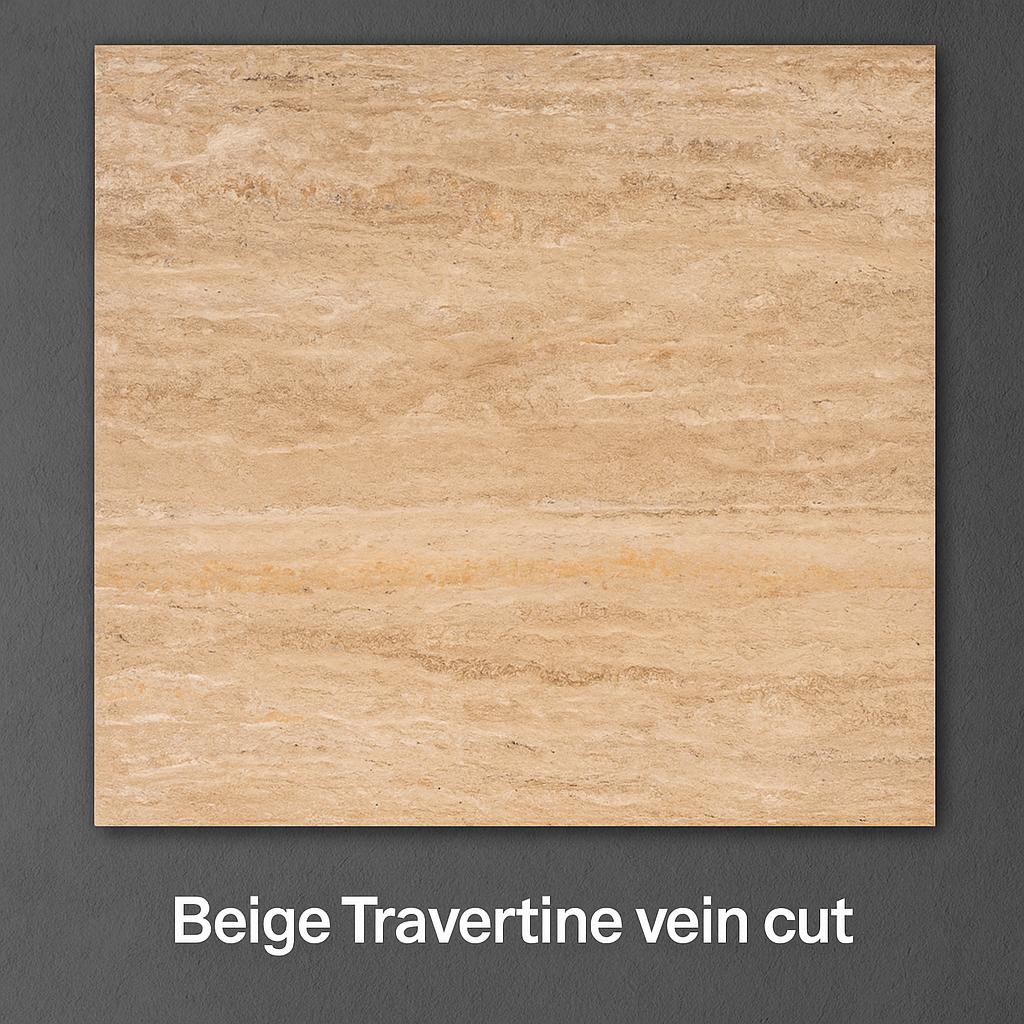 Beige Travertine vein cut