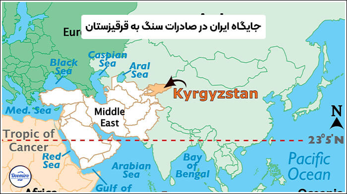 جایگاه ایران در صادرات سنگ به قرقیزستان